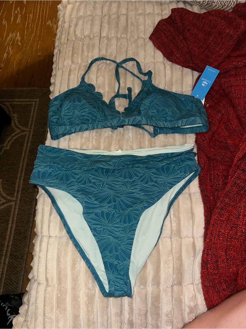 Cupshe Teal Women's Swimwear - Stylish Teal Bathing Suit Bikini